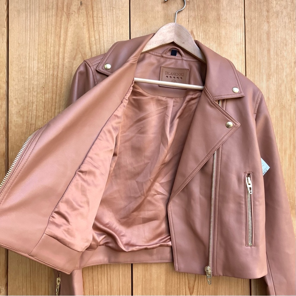 BlankNYC NWT Faux Leather Moto Jacket Sz Medium - Picture 4 of 8